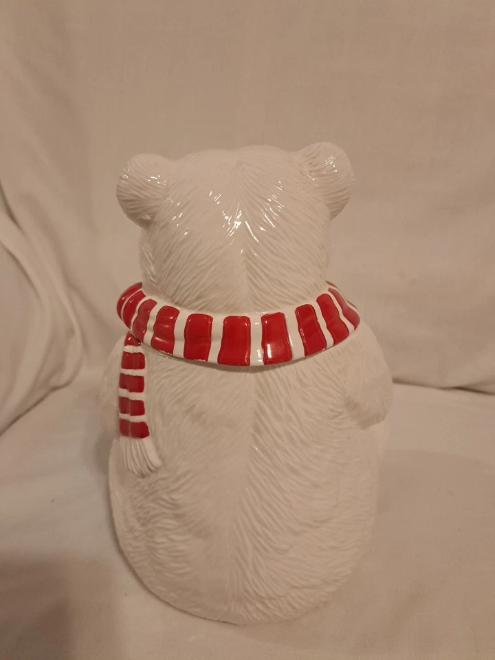 "Tarro de galletas de cerámica de oso polar siempre genial marca Coca Cola 1994 10"" sin caja" Foto 3 de 4