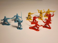 Lot Of 10 Vtg Plastic Pirates in Various Poses