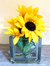 Vintage MCM Glass Brick Block Cube Opening Made in West Germany