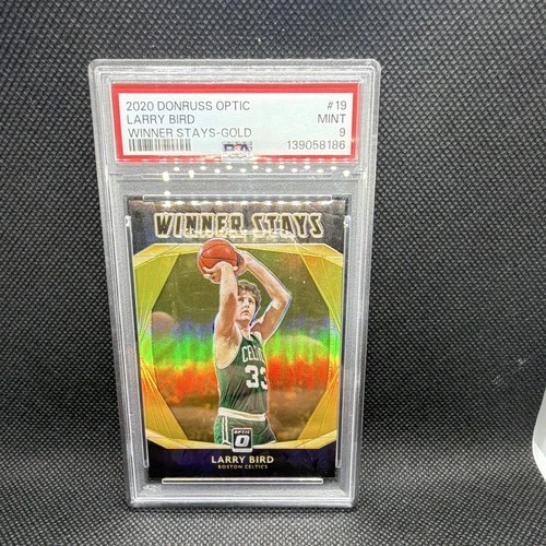 Panini Donruss Optic Larry Bird Winner Stays Gold Prizm #19 /10 PSA 9 Celtics