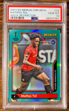 2021/22 Merlin Chrome UEFA Mathys Tel /199 Rookie Card RC PSA Gem Mt 10. rookie card picture