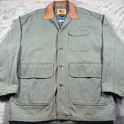 Vintage International Denim Jacket Mens Medium Green Cotton Logo Mci World Com