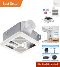 Very Quiet Bathroom Exhaust Fan,50 CFM,1.2 Sone,3 Inch Duct No Attic Access...