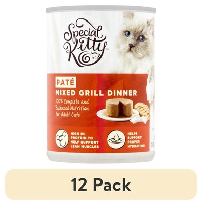 (12 Pack)  Mixed Grill Dinner Pate Wet Cat Food, 13 Oz Can