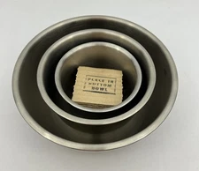 Lot of 3 Mixing Bowls Medium Small Stainless Nesting Vollrath Lifestyle