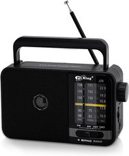 Portable FM AM Radio, Mains and Battery Radio for Home or Outdoor, Small Pocket