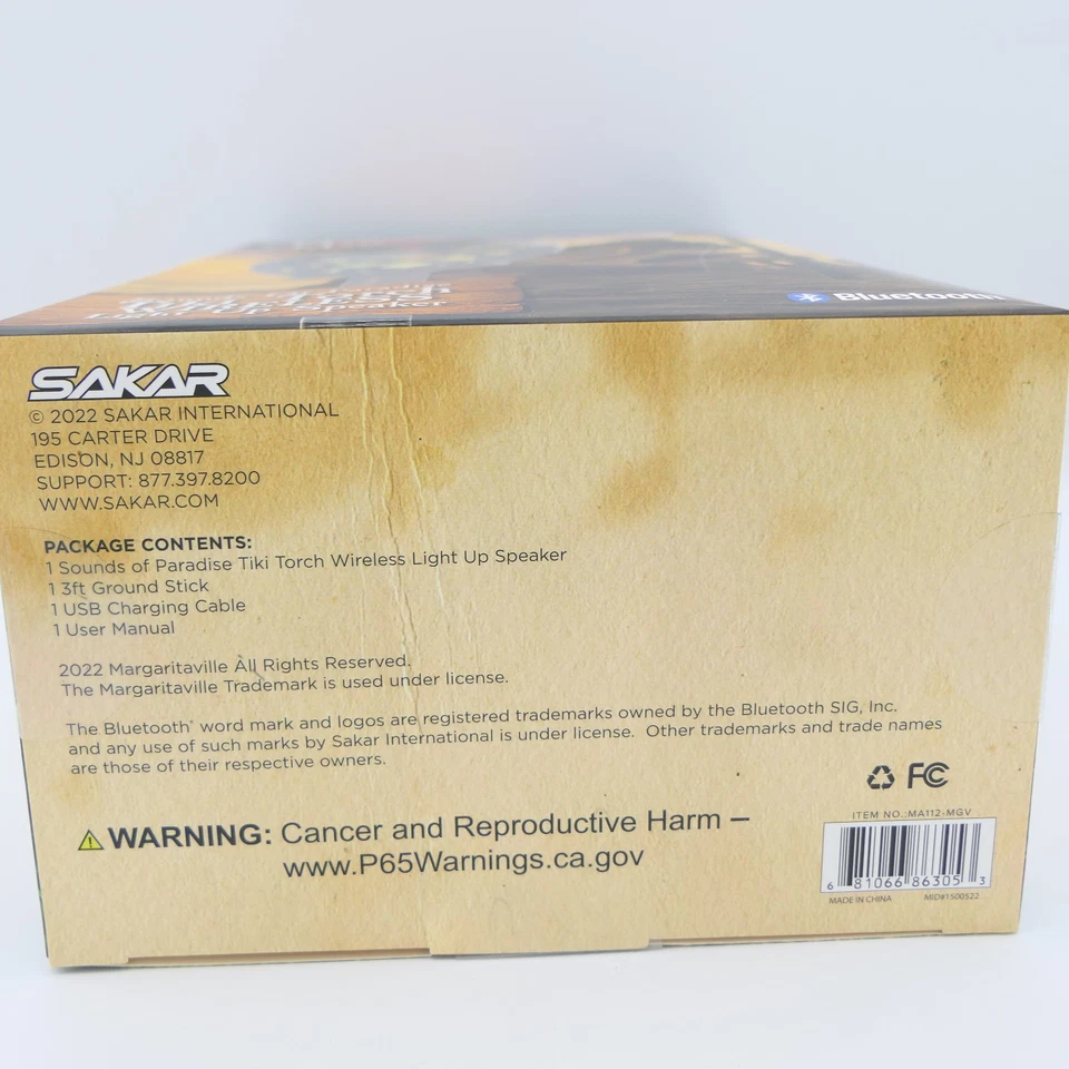 Altavoz inalámbrico con luz Bluetooth Margaritaville Sounds of Paradise Tiki Torch Foto 3 de 3