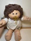 VTG 1978/1982 Cabbage Patch Brown Hair Boy Doll w Binky P Factory 17" Dimple