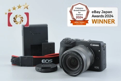 Canon EOS M3 Black 24.2 MP Digital Camera EF-M 18-55 IS STM Lens [Near Mint]