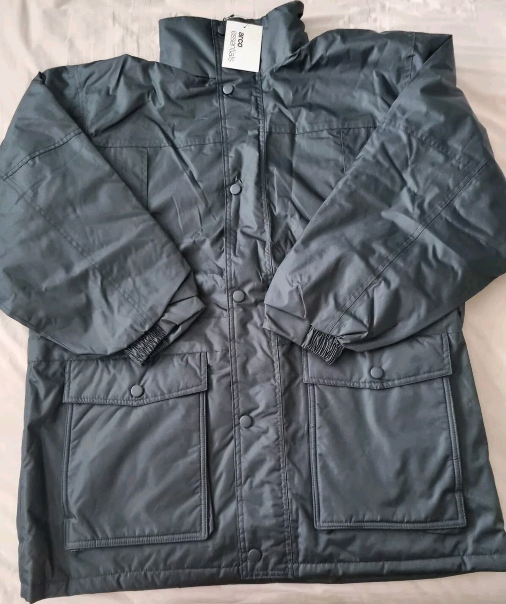 Arco Essentials Shetland Jacket Coat Size Large BNWT Navy Blue Workwear