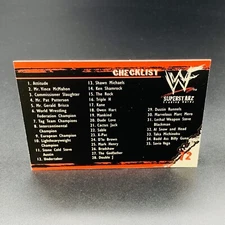 WWE 1998 Comic Images DuoCards WWF Superstarz #72 Checklist Trading Card - EXC