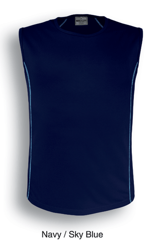 3PCX MENS SINGLET TANK 100% POLYESTER COOL DRY BREATHABLE PANEL LINE SPORTS TANK - Picture 11 of 18