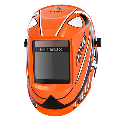 HITBOX Schweißerhelm Auto Verdunkelung echte Farbe Solarstrom Schweißerhaube