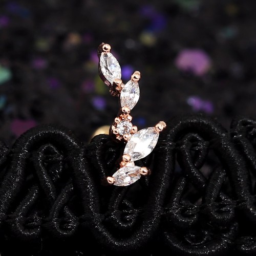 Gem Crystal Ear Cartilage Helix Ring Bar Stud Ear Cuff Climber Piercing Earring - Picture 124 of 268