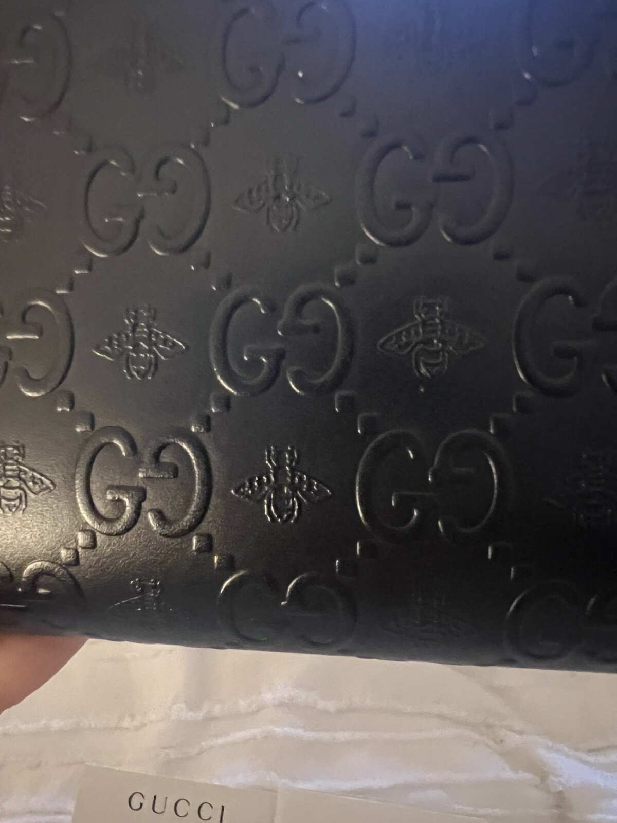 Authentic Gucci  GG Guccissima Black Zippy Large Organizer Wallet - Bee (Rare) image 3