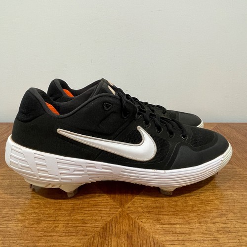 Nike Cleats Mens 10 Alpha Huarache Elite 2 Low Air Zoom Black White AJ6873-001 - Picture 5 of 11