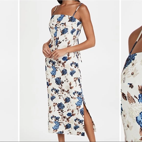 ABITO OTTOMANO OTTOMANO MIDI CON STAMPA FLOREALE TORY BURCH TAGLIA 4