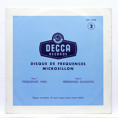 LXT 5346 - FREQUENCY RECORD, FIXED FREQUENCIES - DECCA uk LP EX