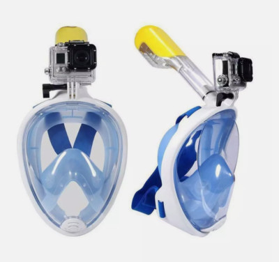Hammacher Video Camera Easy Breath Underwater Snorkel Mask L/XL GEARTEK GTK-M502