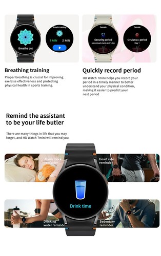 Montre Connectée Boussole Écran HD Fitness Sport Étanche Bluetooth Appel Smartwatch - Photo 12 sur 23