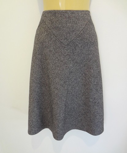 *TED BAKER* GORGEOUS GREY WOOL SILK TWEED SKIRT FOR ANY OCCASION s12 WORN TWICE!
