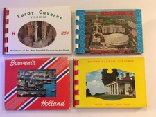 Vintage Mini Souvenir Photo Books Luray Caverns Virginia Nashville Holland Lot 4