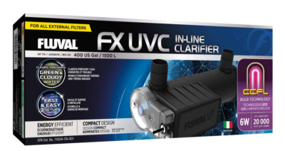 FLUVAL FX 6W UVC In-Line Clarifier (up to 400 Gallon)  A-199 for Aquarium Filter