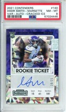 2021 Panini Contenders #140 Ihmir Smith-Marsette Var-Auto-Cracked Ice /21 PSA 8