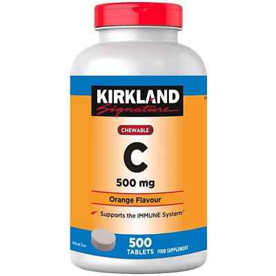 Kirkland Signature Vitamin Chewable C 500mg | Nahrungsergänzungsmittel Immun 500 Tabletten