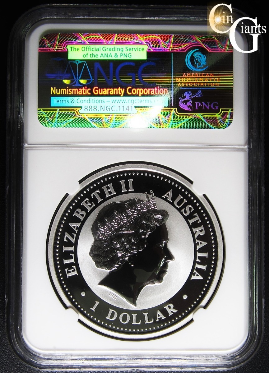 2000 Year of the Dragon $1 Australia NGC MS-69 RARE 1 OZ .999