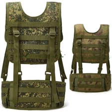 EMR Chest Rig Tactical Molle Vest Belt Padded Suspender Strap Suspender Harness