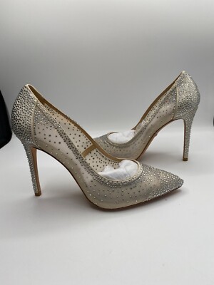 Badgley Mischka Collection Women's Weslee Embellished Satin Pump Size 10M  NWB