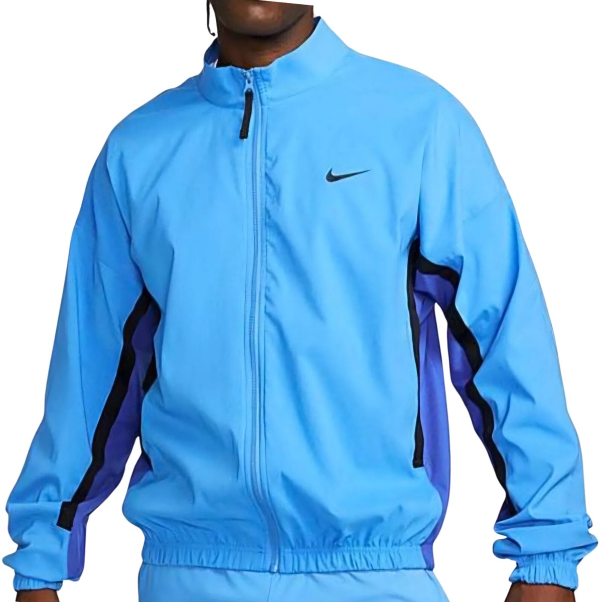 NIKE Retro 96' DNA Woven Full Zip Jacket sz M Medium Photo Blue