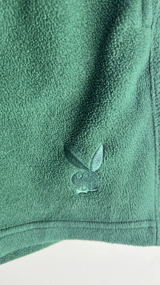 Pantalones Cortos Playboy by Pacsun Para Hombre Pequeños Vellón Verde Ropa Activa Logo Conejito Foto 3 de 4