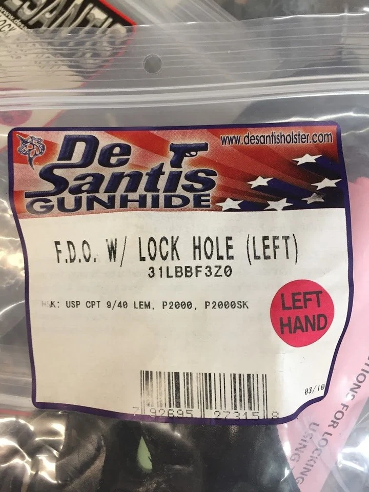 DeSantis 31LBBF3Z0 31L F.D.O. with Lock Hole Belt Holster Left Hand - Image 2 of 4