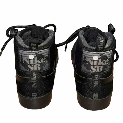 Nike SB Zoom Blazer Mid PRM Triple Black Shoes DC8903-002  display picture 2