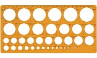 Maped Kreis Schablone 1 Bis 35 Mm 39 Kreise Orange Kunststoff Geometrie Neu