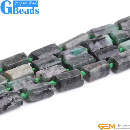 Natural Assorted Gemstone Faceted Tube Column Beads for Jewelry Making 8x12mm - Picture 36 of 192