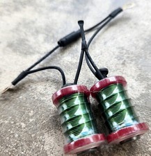 1.25" 8-32 Tattoo Machine 7.5 Wrap Maroon Washers with Clear Shrink Black USA 