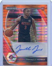 2021-22 PANINI PRIZM DRAFT ROOKIE RC AUTO ORANGE #/49 TERRELL GOMEZ 