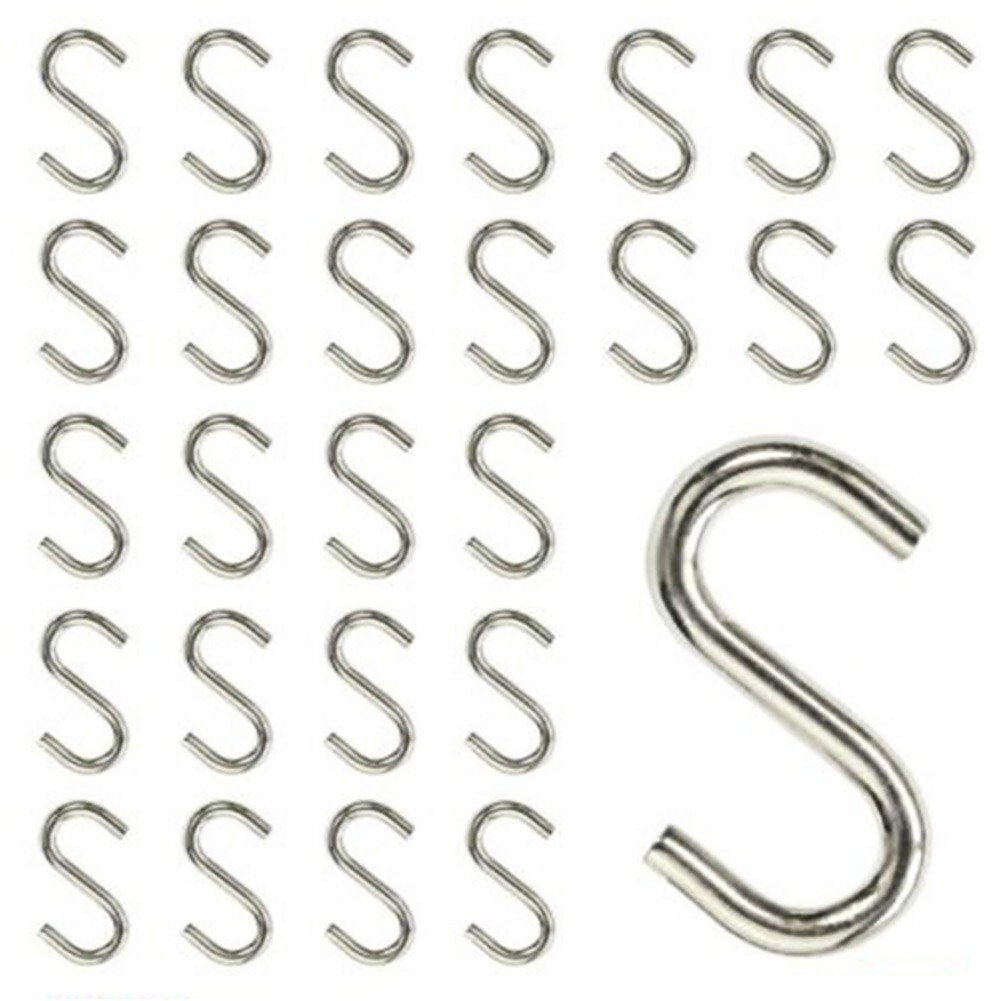 Pack of 10 Steel S Hooks 2 1/5 Inch Length Secure and Convenient