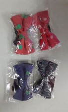 Boys Pretied Bow Ties set of 4 Christmas Holiday Designs Fits 2-4 yrs NEW