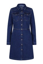 Ladies Denim Mini Holly Willoughby Shirt Dress Added Stretch £49.50 Ex M&S
