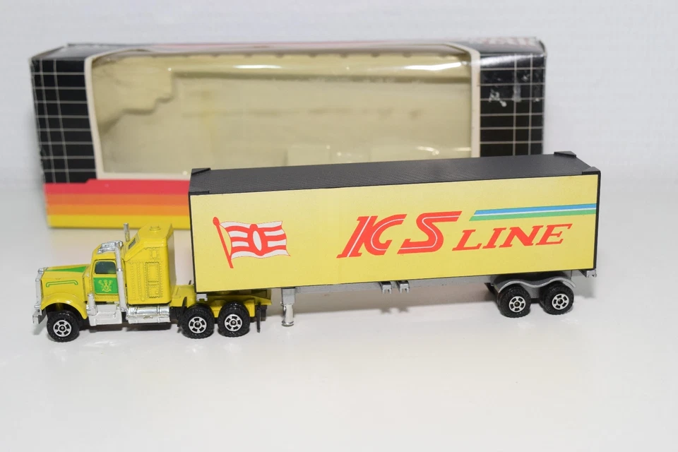 CAMION POLISTIL TR2 KENWORTH AVEC REMORQUE KS LINE PRESQUE COMME NEUF EN BOÎT... - Photo 2/4