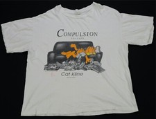 Rare VTG Garfield Cat Kline Compulsion For Cats Single Stitch T Shirt 90s Satire