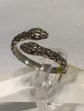 Artisan Crafted Sz5-6 Bypass Snake Ring Adjustable