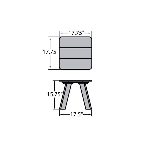 Highwood Outdoor Side Tables 15.75"H x 17.75"W x 17.75"D Durable Coastal Teak - Picture 6 of 6