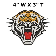 BENGAL TIGER iron-on PATCH embroidered ROARING WILD ANIMAL SOUVENIR APPLIQUE new