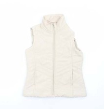 Mia Moda Womens Ivory Gilet Jacket Size S Zip