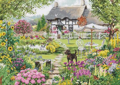 Cottage Garden B2412L Luca-S Counted Cross-Stitch Kit